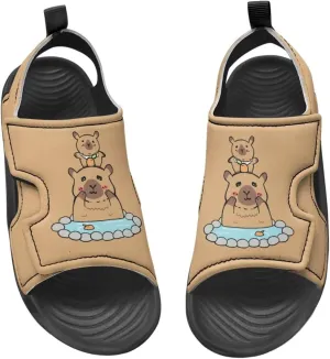 Little Kids Open Toe Summer Outtdoor Sport Sandals Art Cat and Puppy Water Shoes Lightweight Hiking Sandals