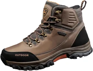 Men's Breathable Hiking Shoes Lightweight Waterproof Outdoor Boots for Trekking, Backpacking & Work Wear