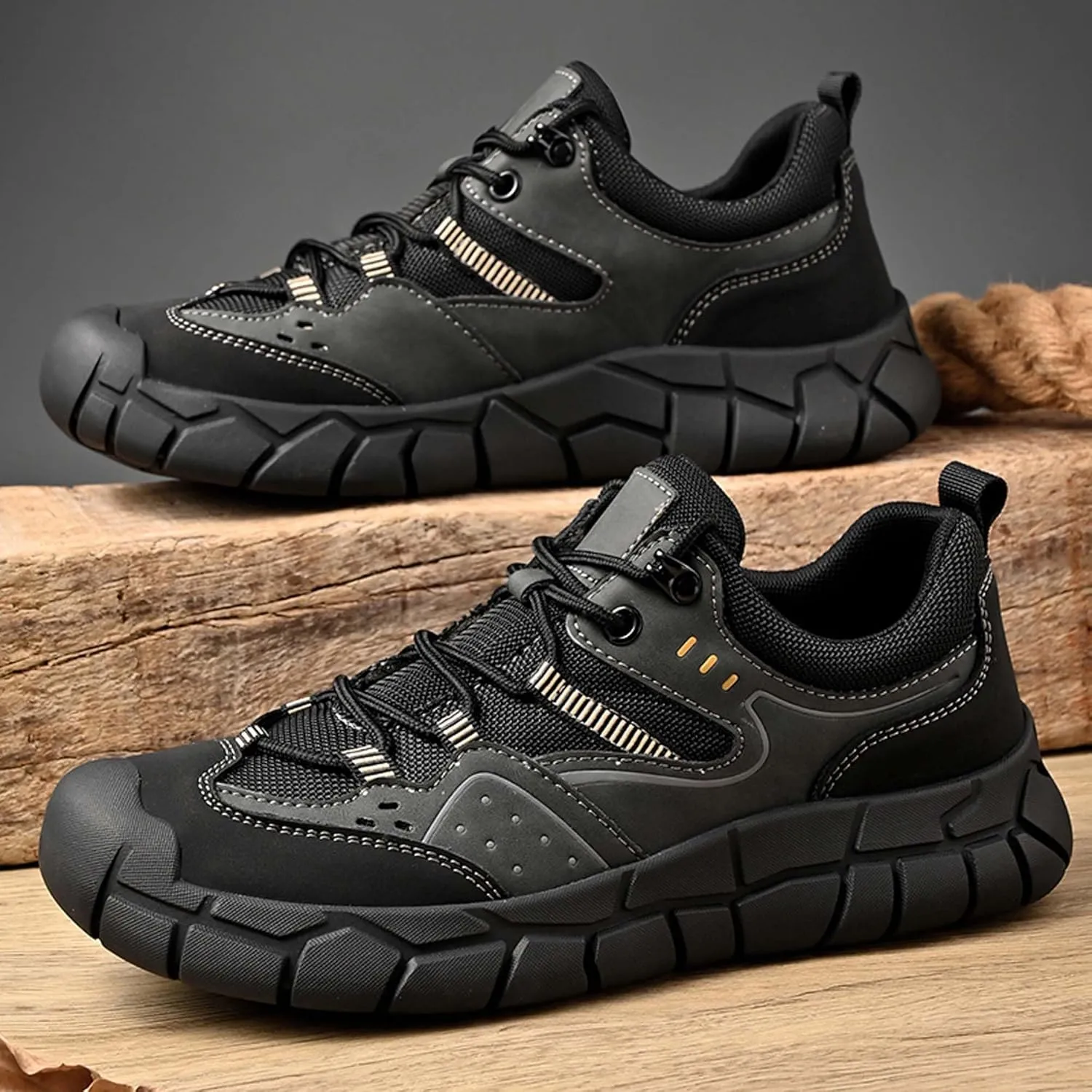 Men's Fashion Sneakers,Casual Tennis Running Retro Classic Trainers Breathable Comfortable Hiking Shoes Anti-Collision Walking Shoes