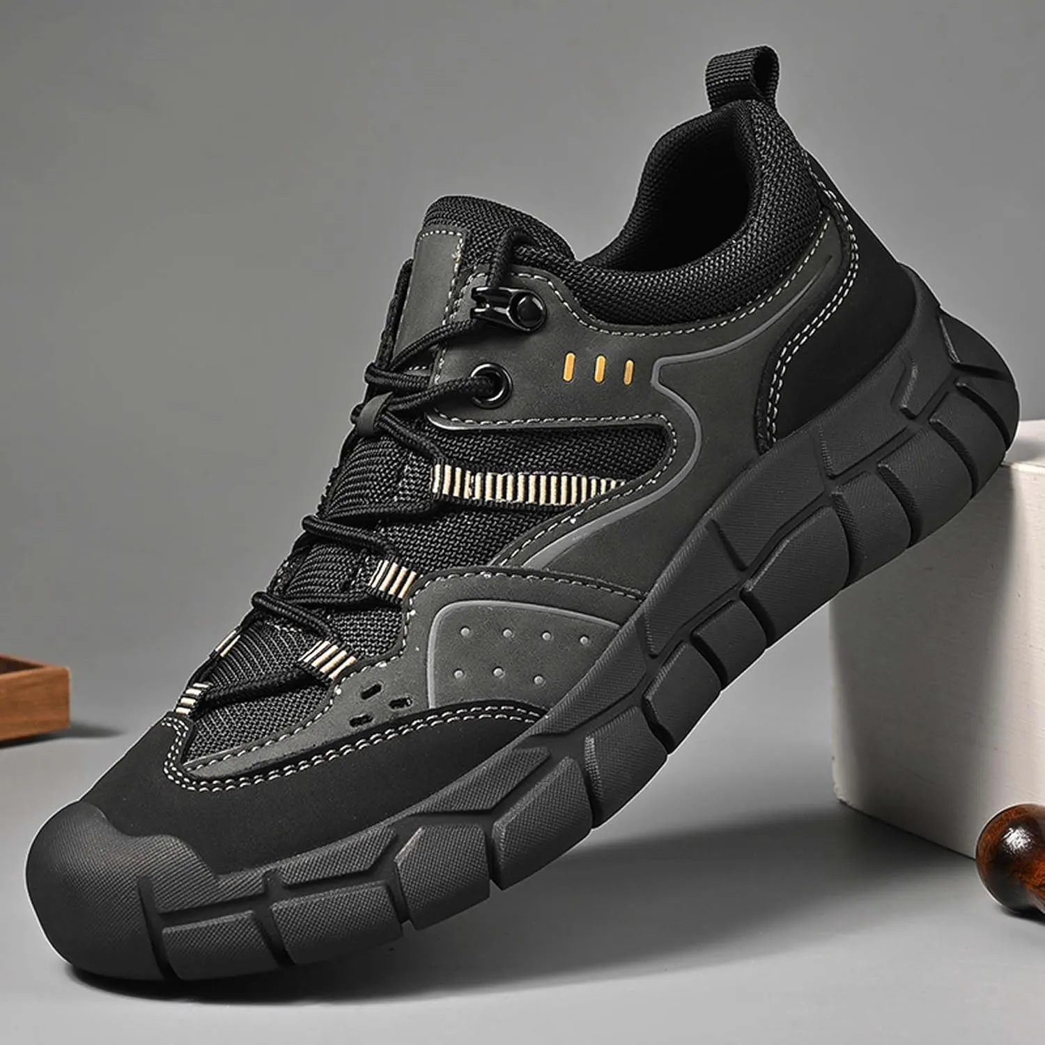 Men's Fashion Sneakers,Casual Tennis Running Retro Classic Trainers Breathable Comfortable Hiking Shoes Anti-Collision Walking Shoes