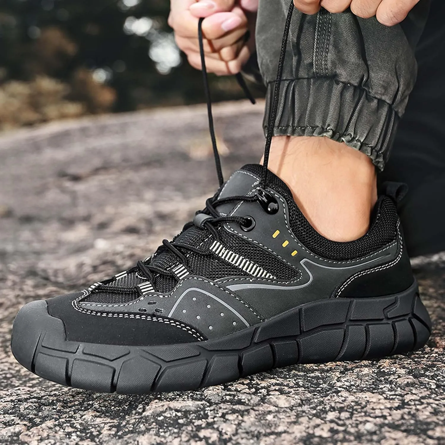 Men's Fashion Sneakers,Casual Tennis Running Retro Classic Trainers Breathable Comfortable Hiking Shoes Anti-Collision Walking Shoes