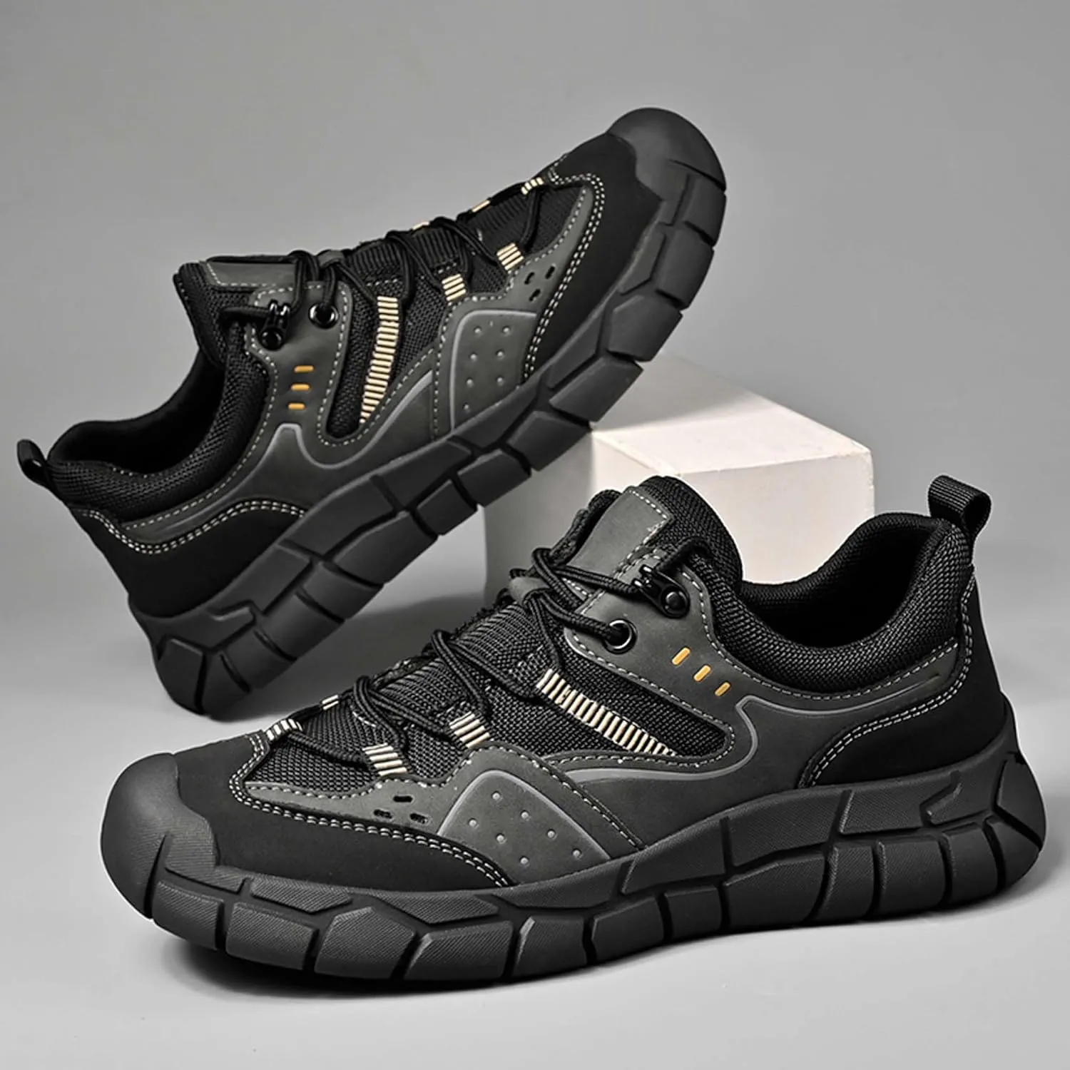 Men's Fashion Sneakers,Casual Tennis Running Retro Classic Trainers Breathable Comfortable Hiking Shoes Anti-Collision Walking Shoes