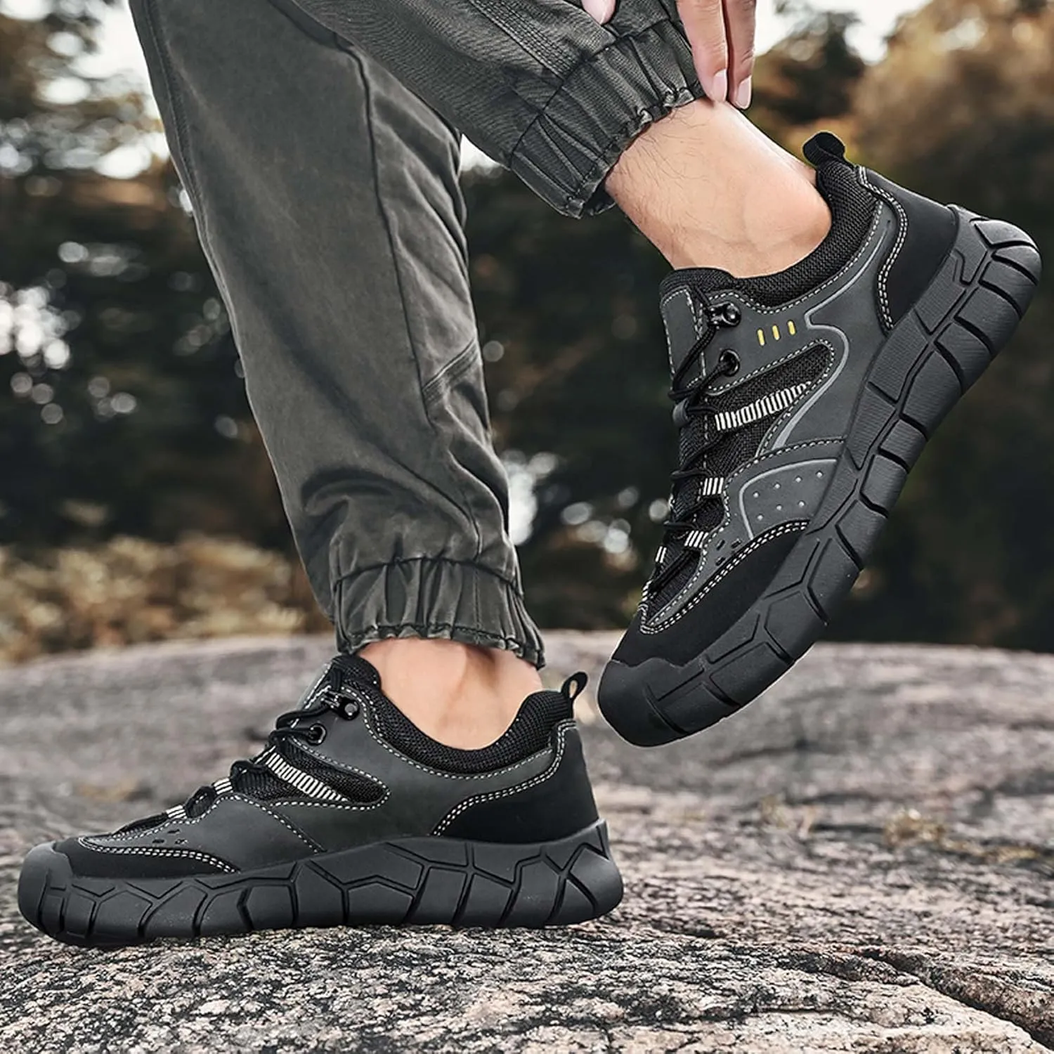 Men's Fashion Sneakers,Casual Tennis Running Retro Classic Trainers Breathable Comfortable Hiking Shoes Anti-Collision Walking Shoes