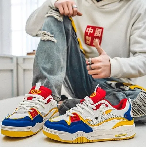 Men's Retro Fashion Sneakers Running Shoes Casual Slip on Walking Tennis Gym Sneakers/Skateboard Shoes