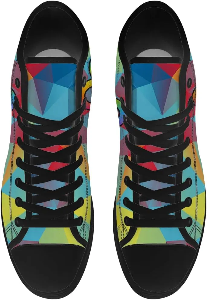 Men's Women's Autism Awareness High Top Sneakers Canvas Shoes Autism Puzzle Shoes Gifts for Men Women