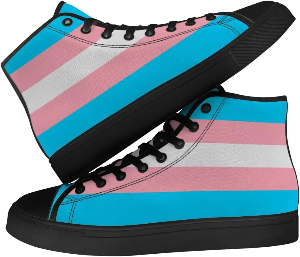 Men's Women's High Top Sneakers LGBTQ Canvas Shoes LGBT Flag Shoes Gifts for Men Women