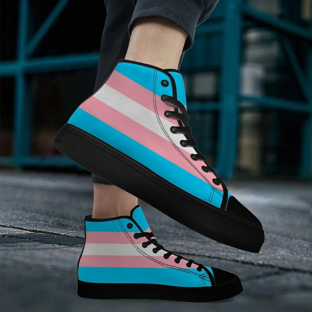 Men's Women's High Top Sneakers LGBTQ Canvas Shoes LGBT Flag Shoes Gifts for Men Women