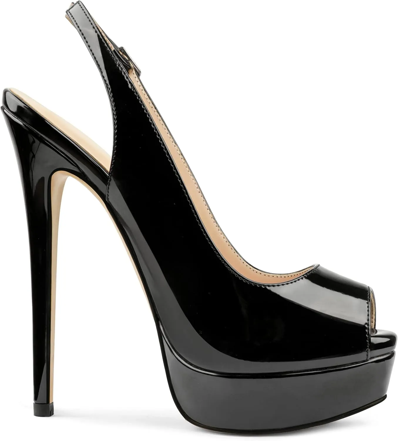 MERUMOTE Women's Platform Stiletto Heels Shoes Peep Toe Pumps 6 inch Heels for Dress Wedding Party