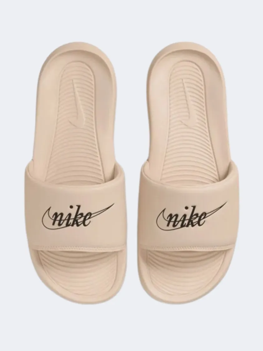 Nike Victori One Logo Women Lifestyle Slippers Sanddrift/Black