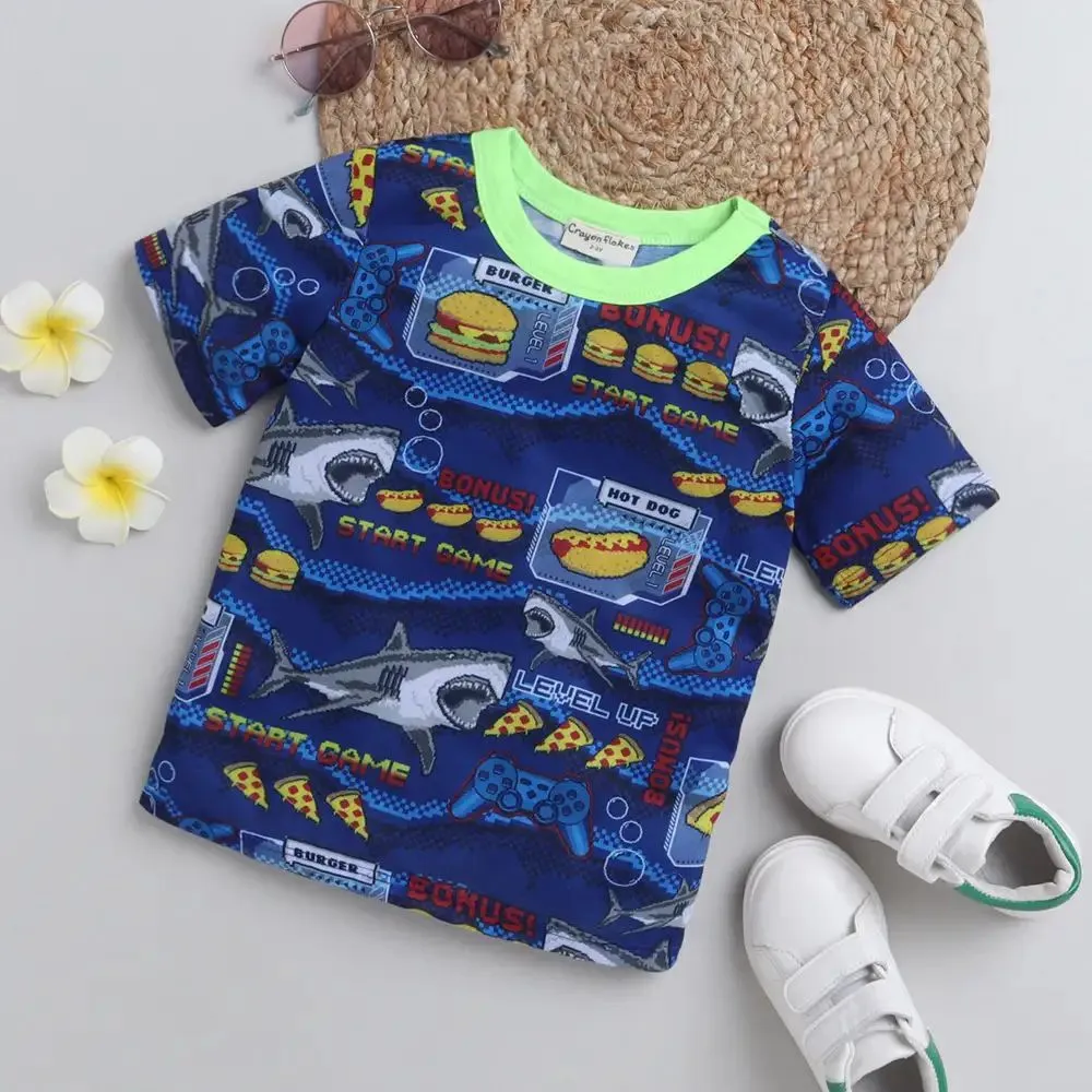 Ocean Printed Tshirt - Blue