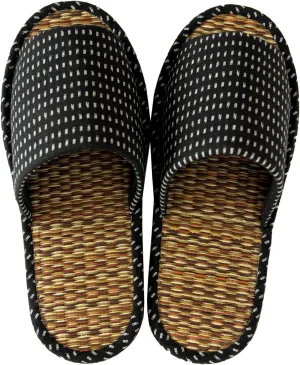 OKA Tatami Slippers, Made in Japan (Grass & Root, Japanese)