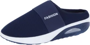 Orthopedic Mesh Mules for Women Backless Slip On Walking Sneakers Arch Support Air Cushion Shoes Nursing Shoes