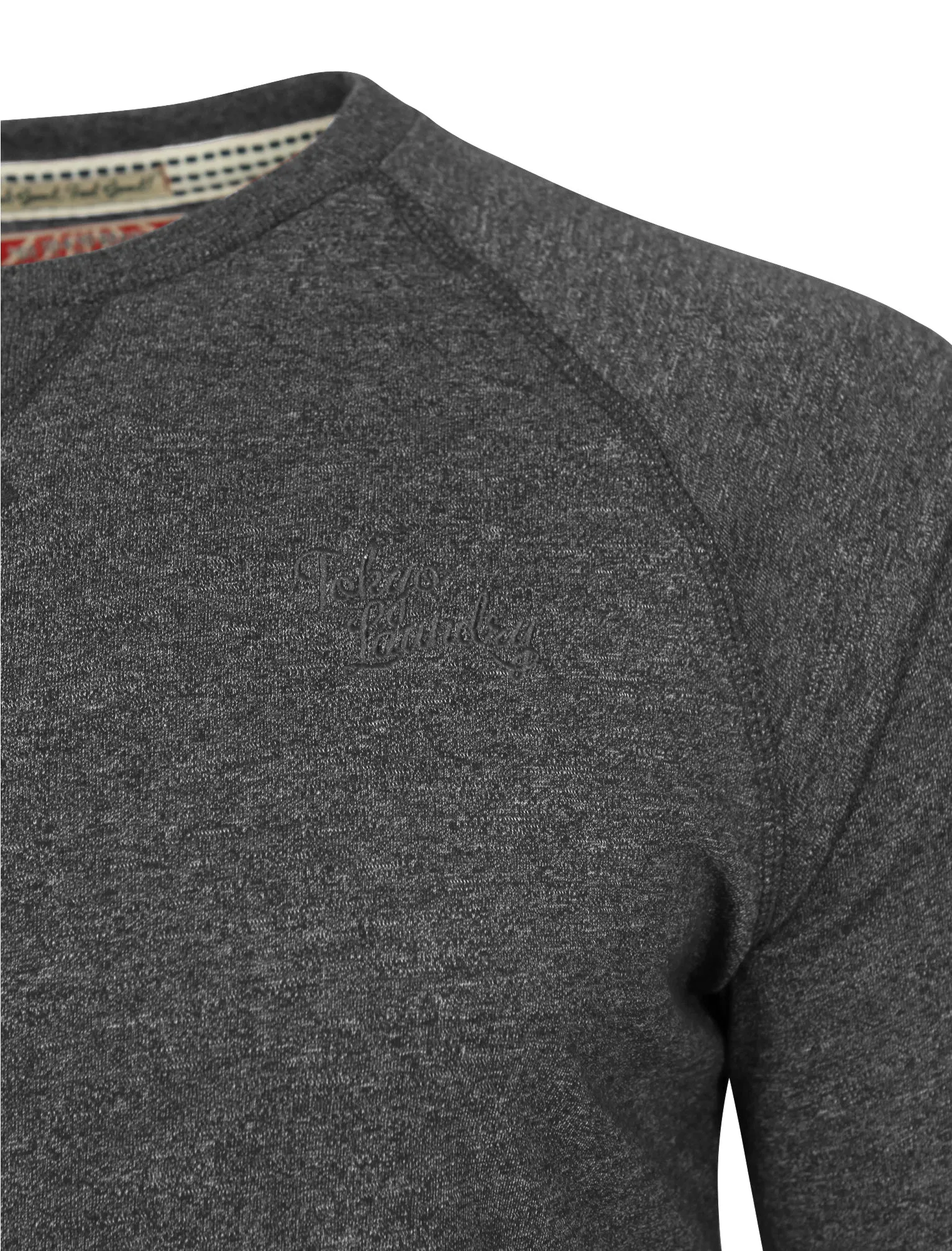 Port Hayward Slub Long Sleeve Top in Charcoal Marl - Tokyo Laundry