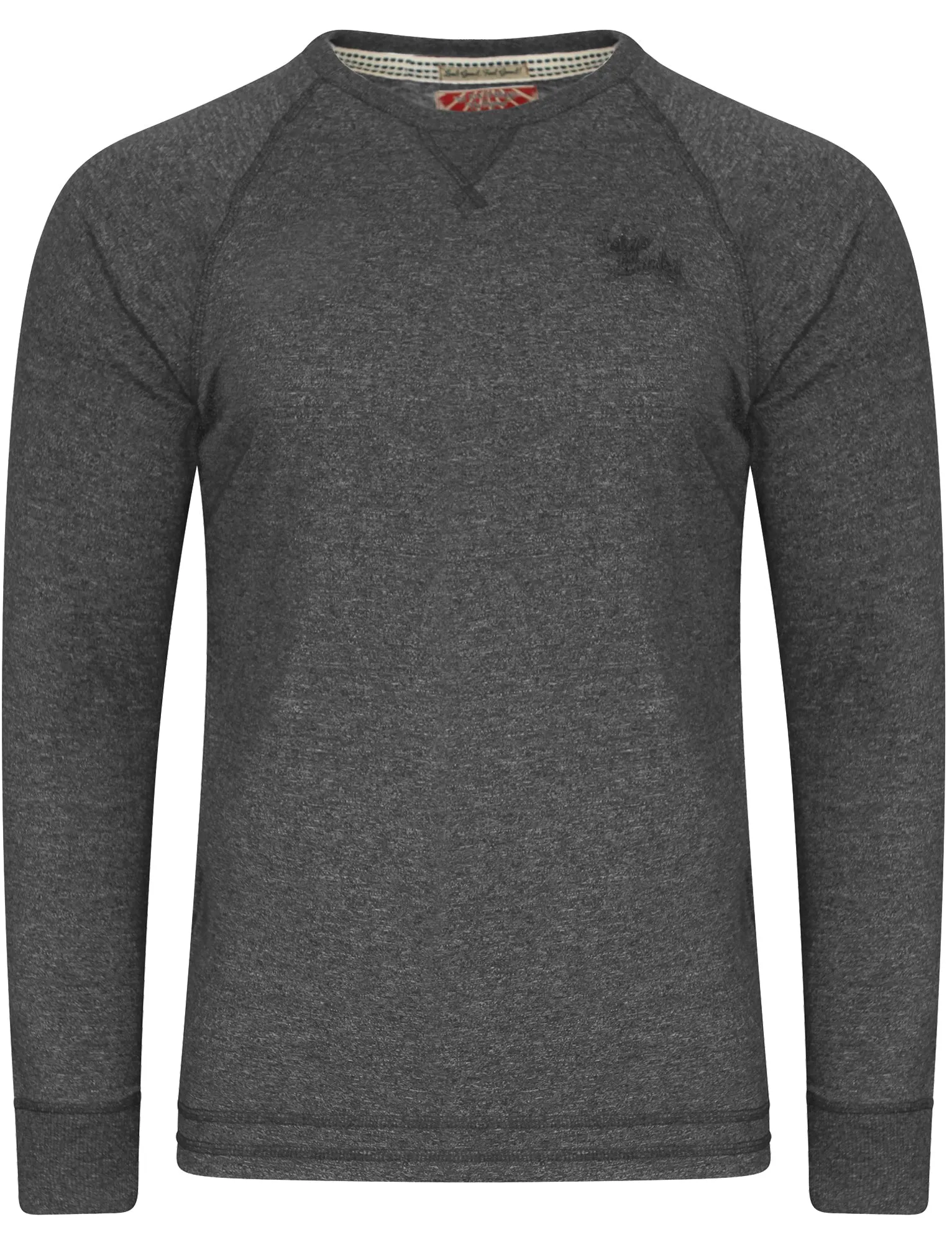 Port Hayward Slub Long Sleeve Top in Charcoal Marl - Tokyo Laundry