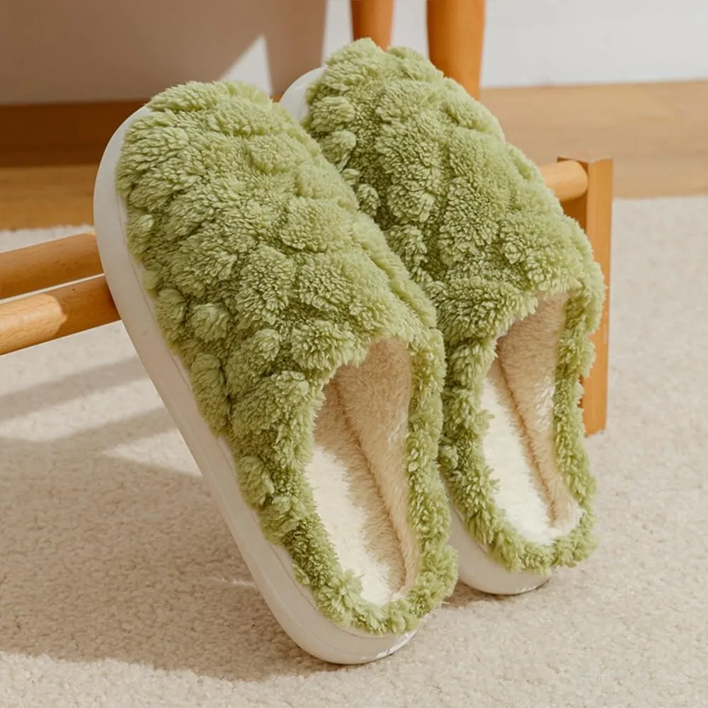 Premium Comfort Fleece Women's Fuzzy House Slippers Cute Indoor Soft Warm Kawaii Shoes Memory Foam Sole