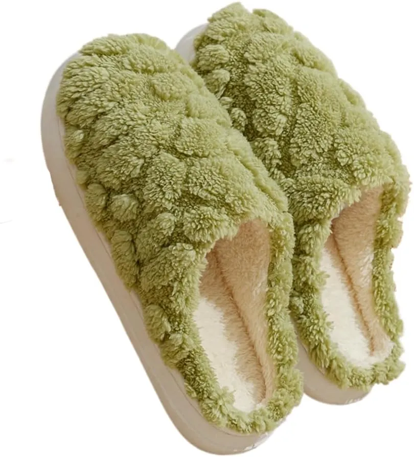 Premium Comfort Fleece Women's Fuzzy House Slippers Cute Indoor Soft Warm Kawaii Shoes Memory Foam Sole