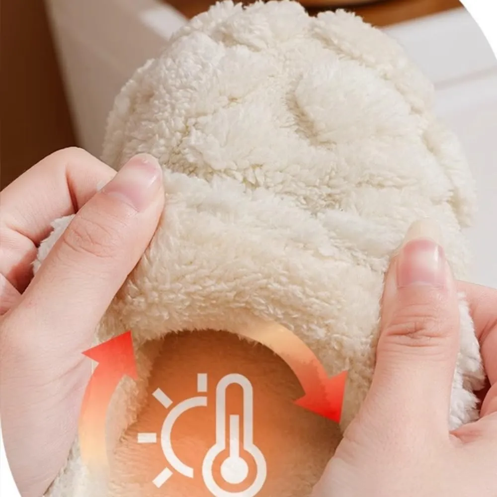 Premium Comfort Fleece Women's Fuzzy House Slippers Cute Indoor Soft Warm Kawaii Shoes Memory Foam Sole