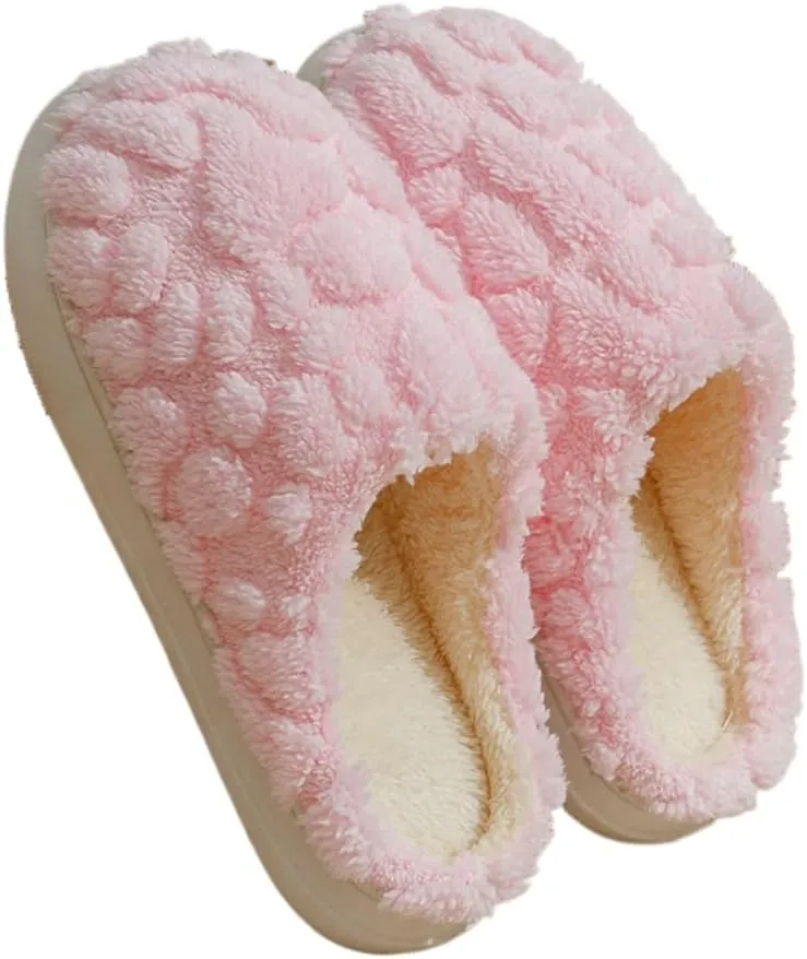 Premium Comfort Fleece Women's Fuzzy House Slippers Cute Indoor Soft Warm Kawaii Shoes Memory Foam Sole