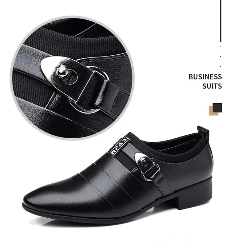 Premium Leather Mens Classic SlipOn Oxford Shoes