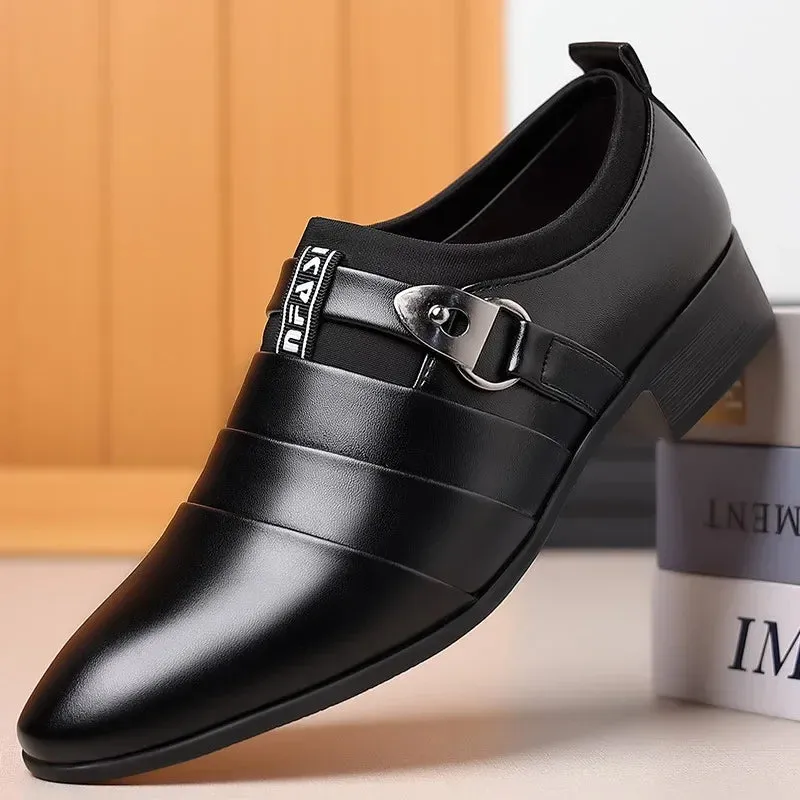 Premium Leather Mens Classic SlipOn Oxford Shoes