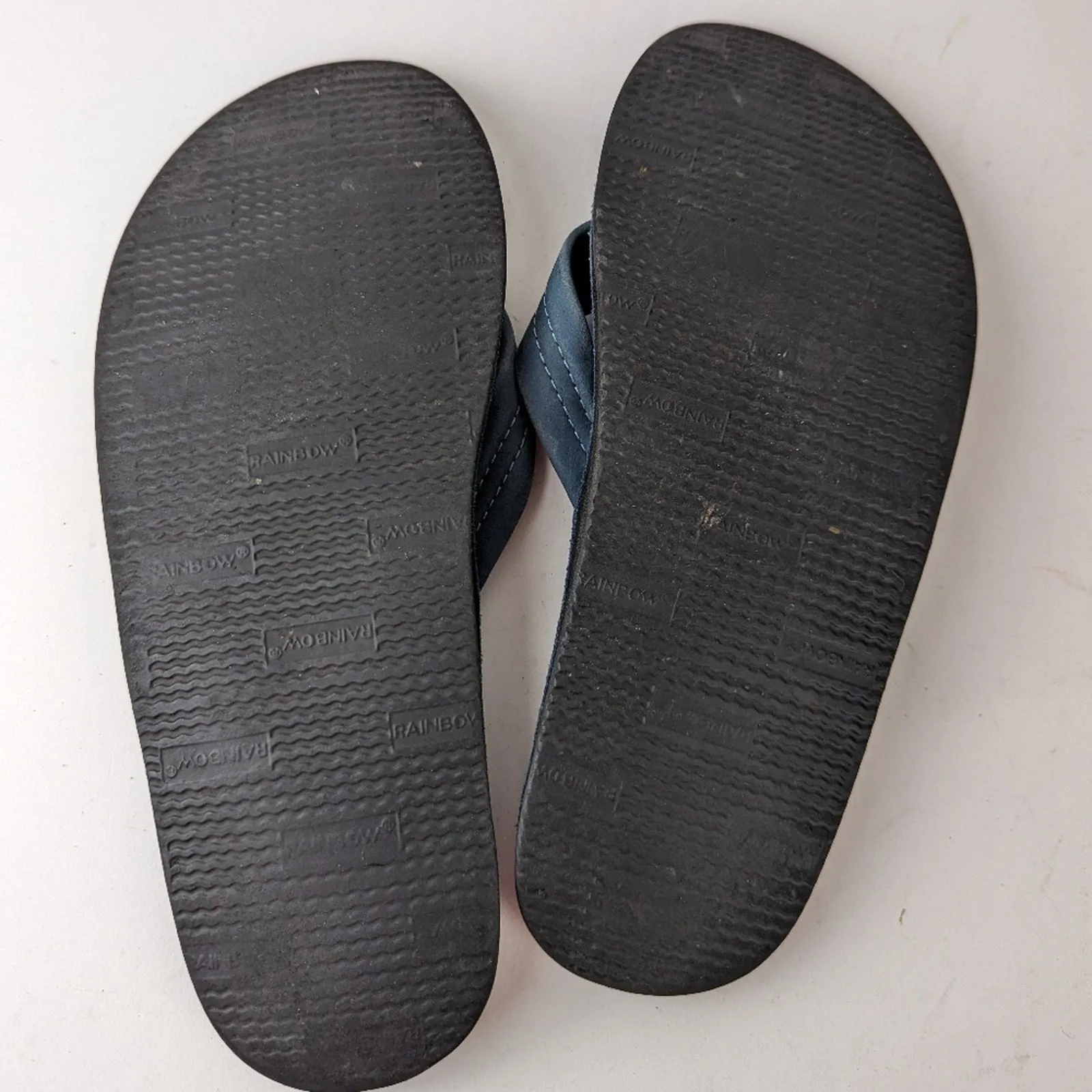 Rainbow Classic Leather Sandals Blue