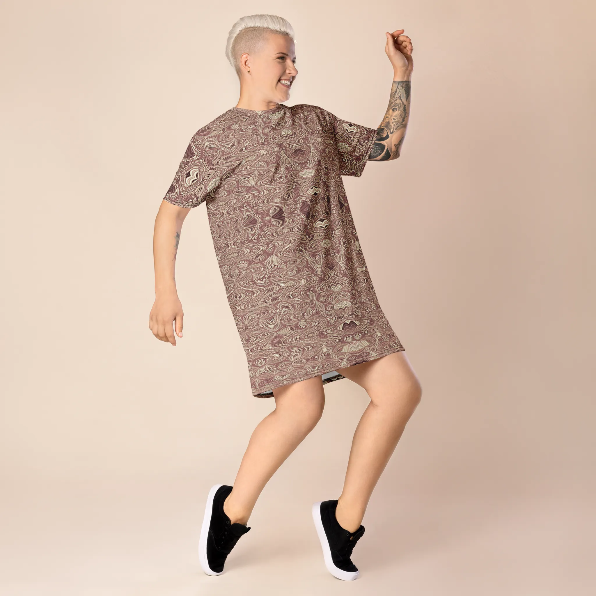 Recursia Alchemical Vision T-Shirt Dress In Pink