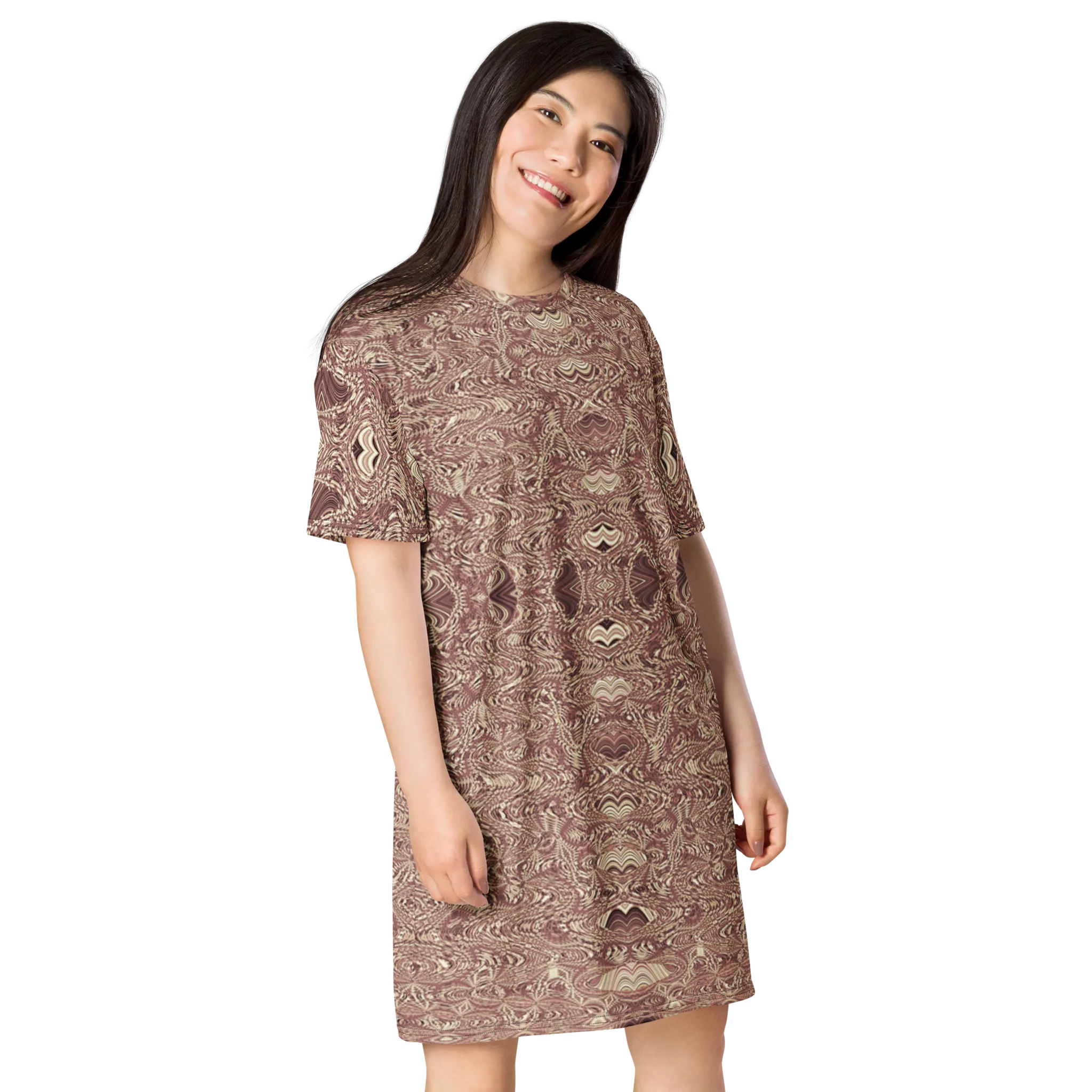 Recursia Alchemical Vision T-Shirt Dress In Pink