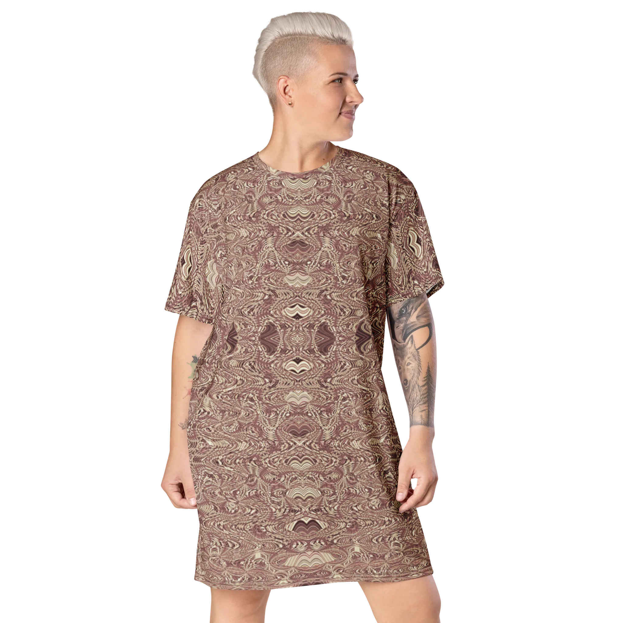 Recursia Alchemical Vision T-Shirt Dress In Pink