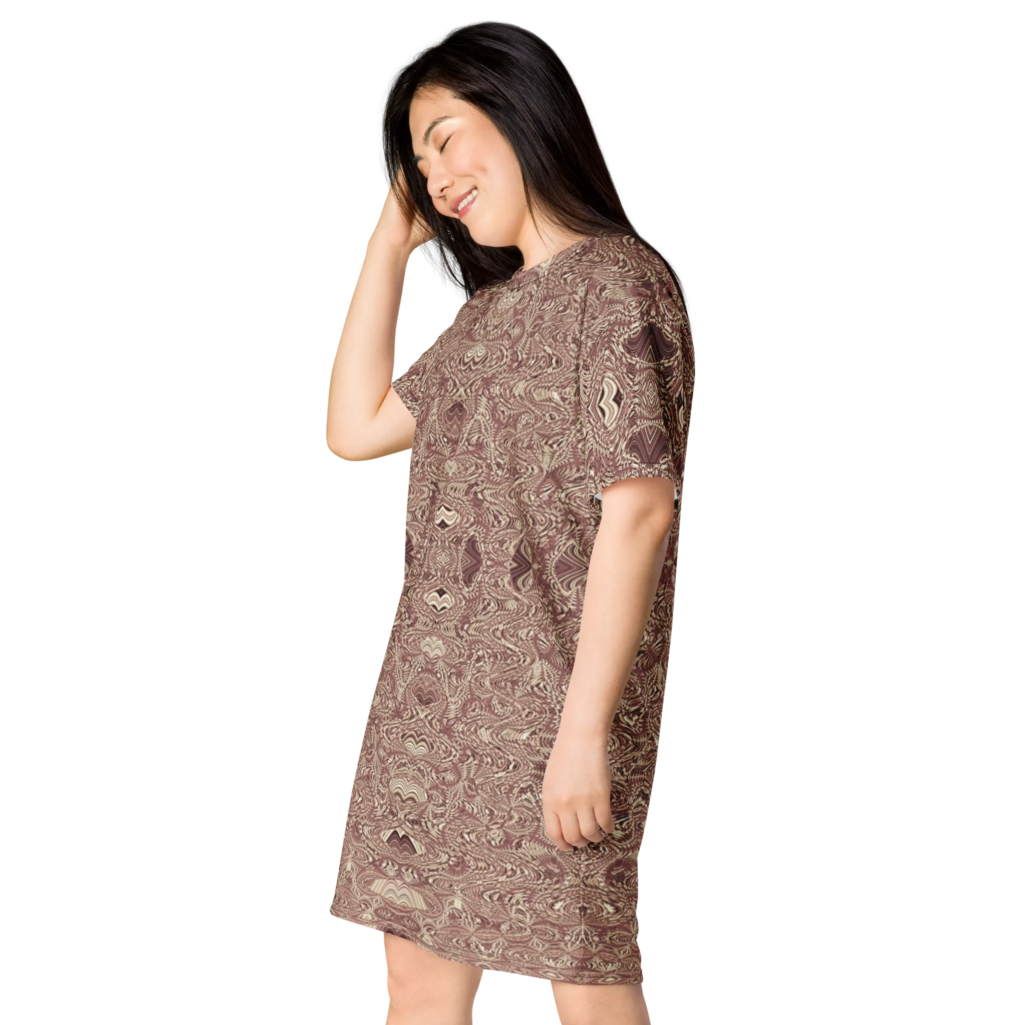 Recursia Alchemical Vision T-Shirt Dress In Pink