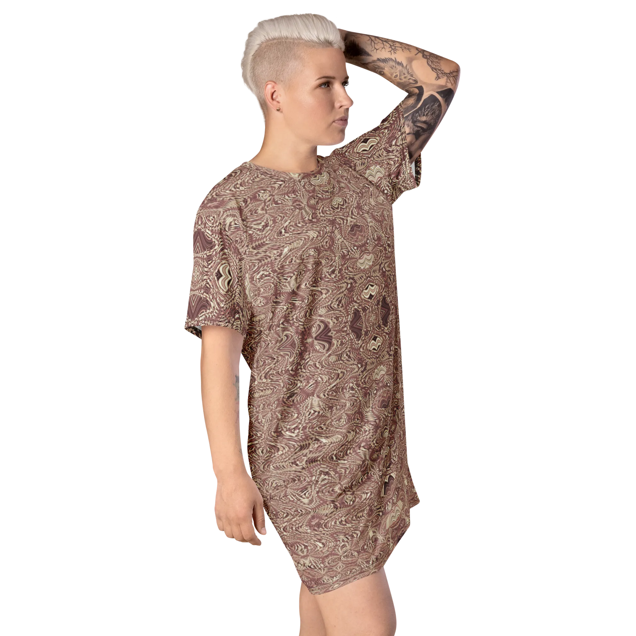 Recursia Alchemical Vision T-Shirt Dress In Pink