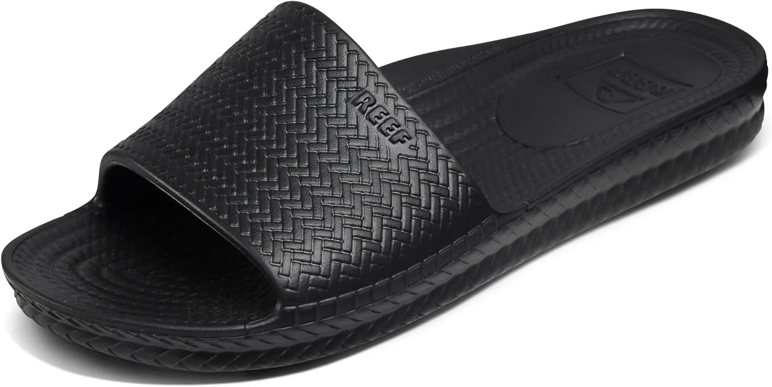 Reef Women's Water Scout Slide Sandal, Black, 6
