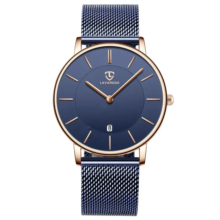 Refined Minimalist Men's Leather Wrist Watch
