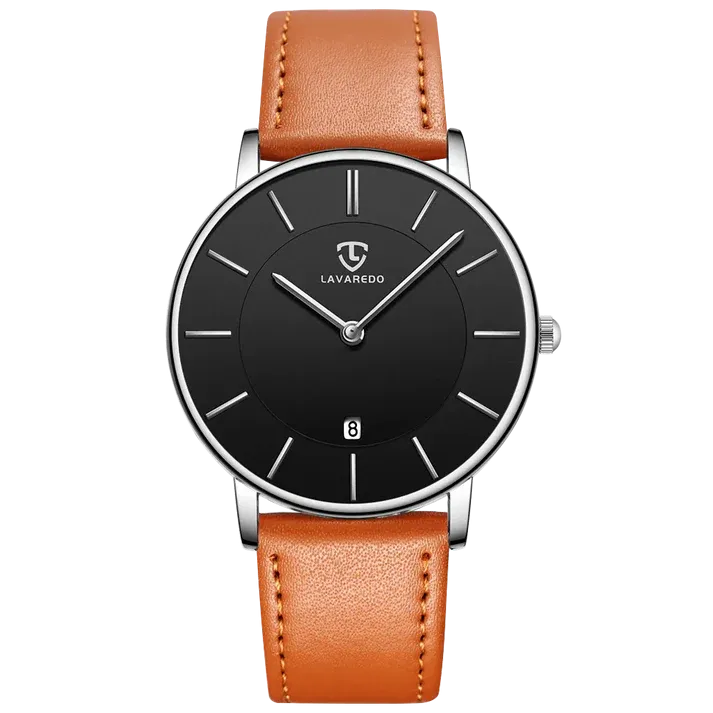 Refined Minimalist Men's Leather Wrist Watch