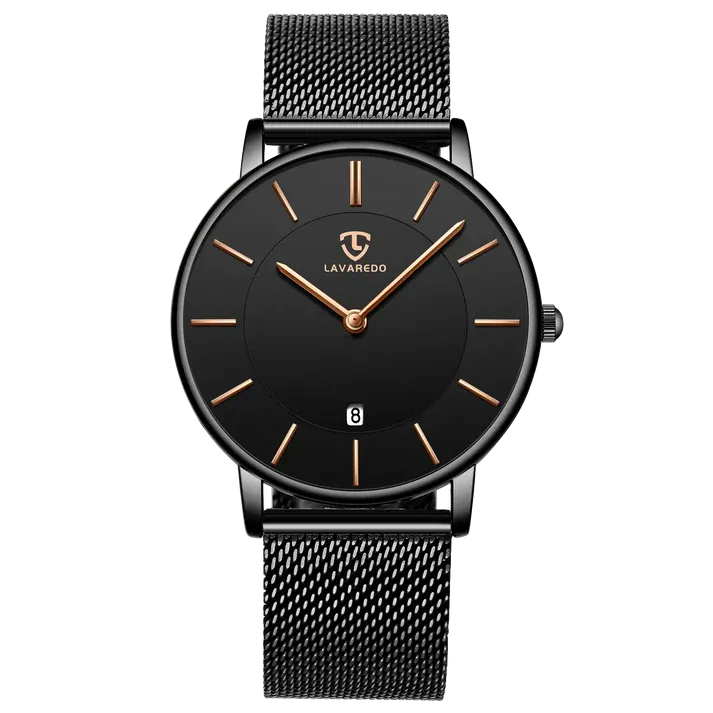 Refined Minimalist Men's Leather Wrist Watch