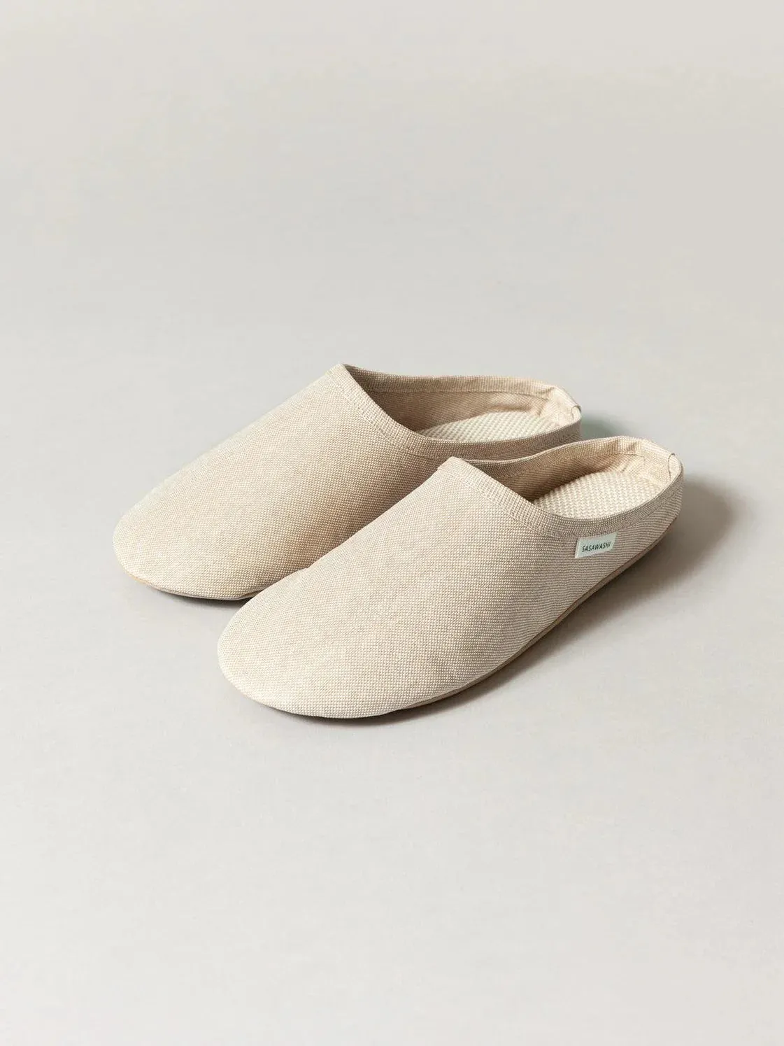 SASAWASHI ROOM SHOES, BEIGE