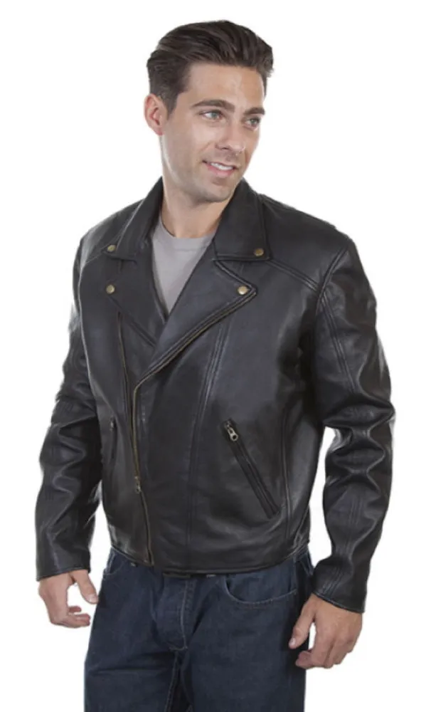 Scully Black Leather Conceal Carry Motorcycle Jacket 3XL