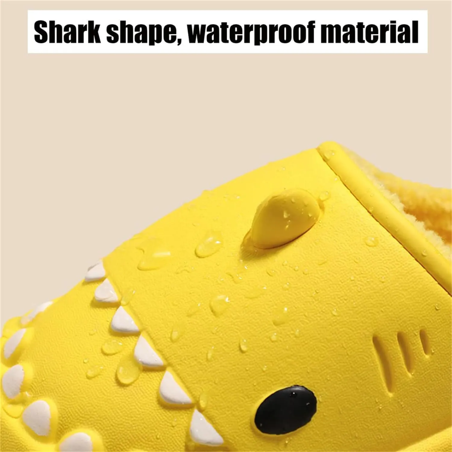 Shark Slides Winter Fluffy Plush Shark Slippers, Winter Cloud Slides Shark Slippers Adults Nonslip Fuzzy Slippers