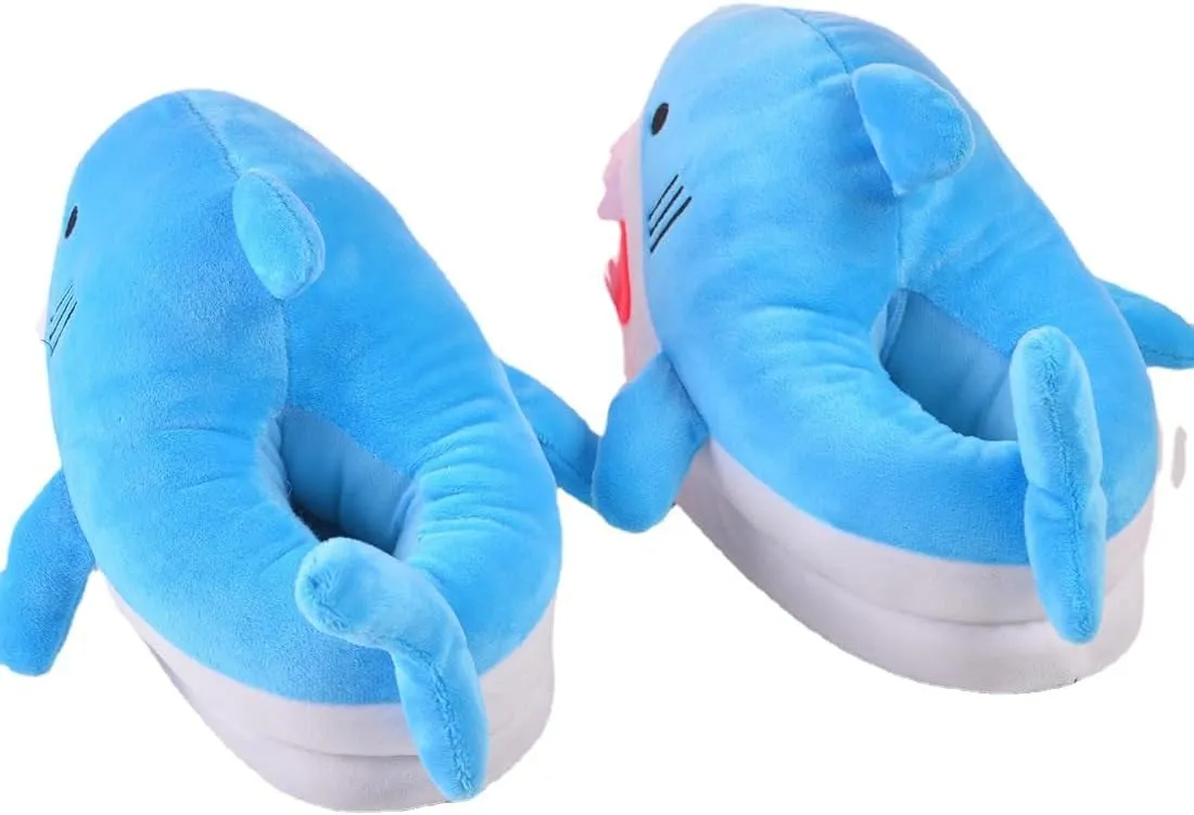 Shark Slippers, Shark Slippers for Women, Shark Shoes, Whale Slippers, Plush Indoor Home Furry Slippers with Cotton Socks