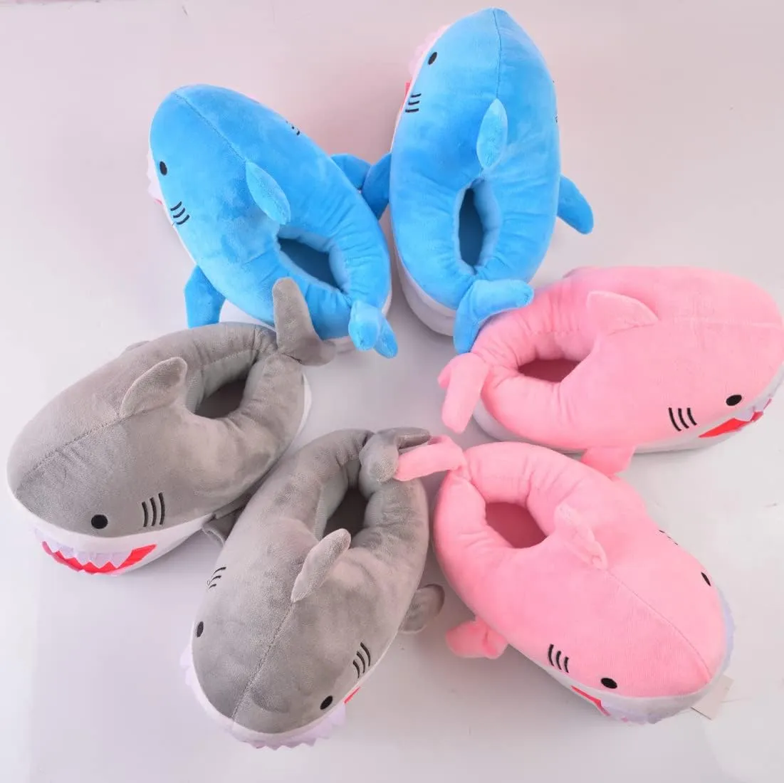 Shark Slippers, Shark Slippers for Women, Shark Shoes, Whale Slippers, Plush Indoor Home Furry Slippers with Cotton Socks