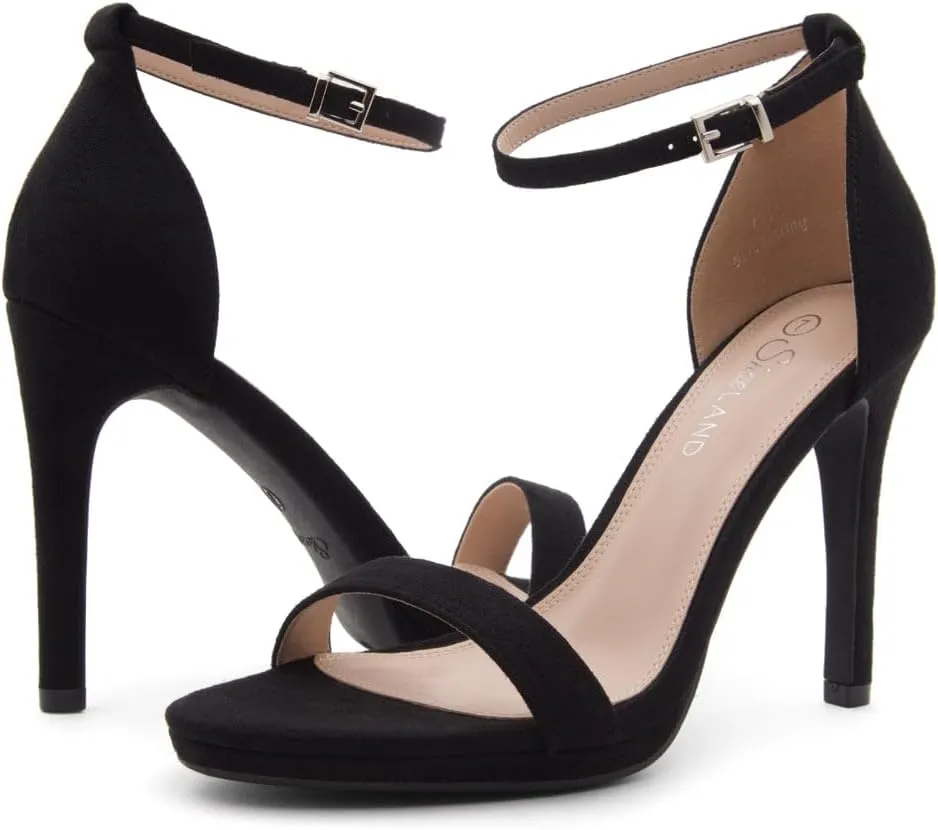 Shoe Land Women??s High Heels ?C Open Toe Stiletto Heels with Adjustable Ankle Strap | Dressy Sexy Strappy Heeled Sandals for Wedding, Prom, Party & Evening Wear
