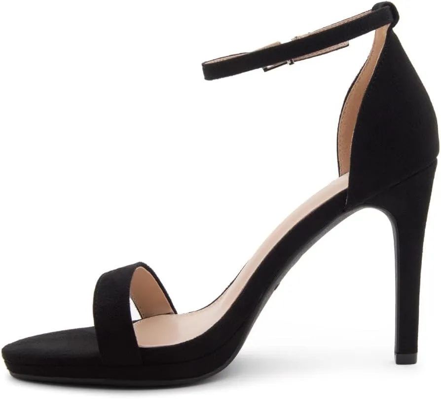 Shoe Land Women??s High Heels ?C Open Toe Stiletto Heels with Adjustable Ankle Strap | Dressy Sexy Strappy Heeled Sandals for Wedding, Prom, Party & Evening Wear