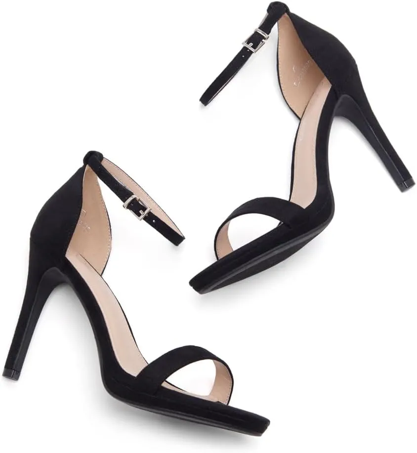 Shoe Land Women??s High Heels ?C Open Toe Stiletto Heels with Adjustable Ankle Strap | Dressy Sexy Strappy Heeled Sandals for Wedding, Prom, Party & Evening Wear
