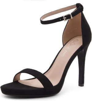 Shoe Land Women??s High Heels ?C Open Toe Stiletto Heels with Adjustable Ankle Strap | Dressy Sexy Strappy Heeled Sandals for Wedding, Prom, Party & Evening Wear