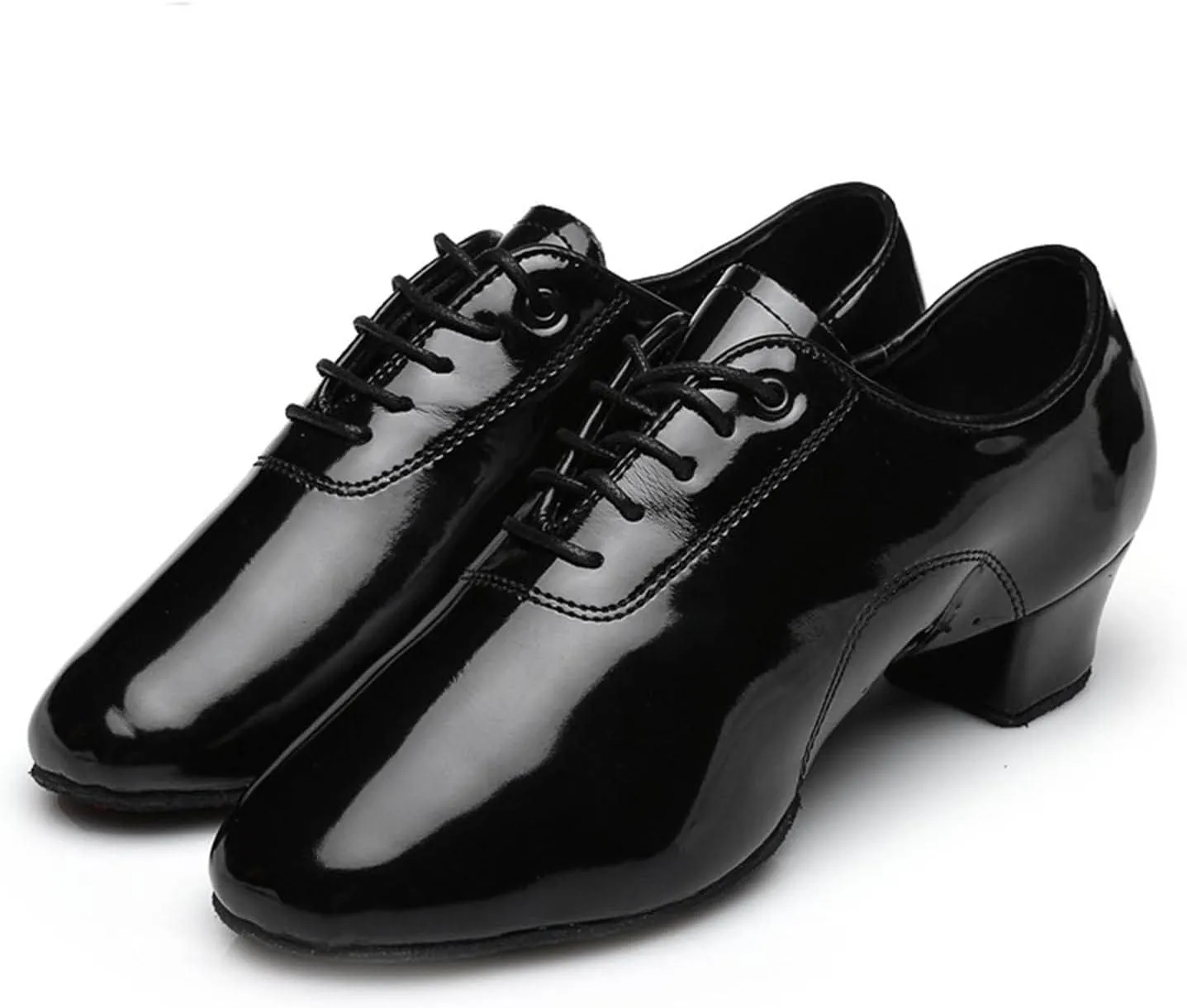 Shoes Boys Modern Dance Shoes Prom Ballroom Latin Dance Shoes Solid Color Lace Up Leather Shoes Casual Shoes for Kids
