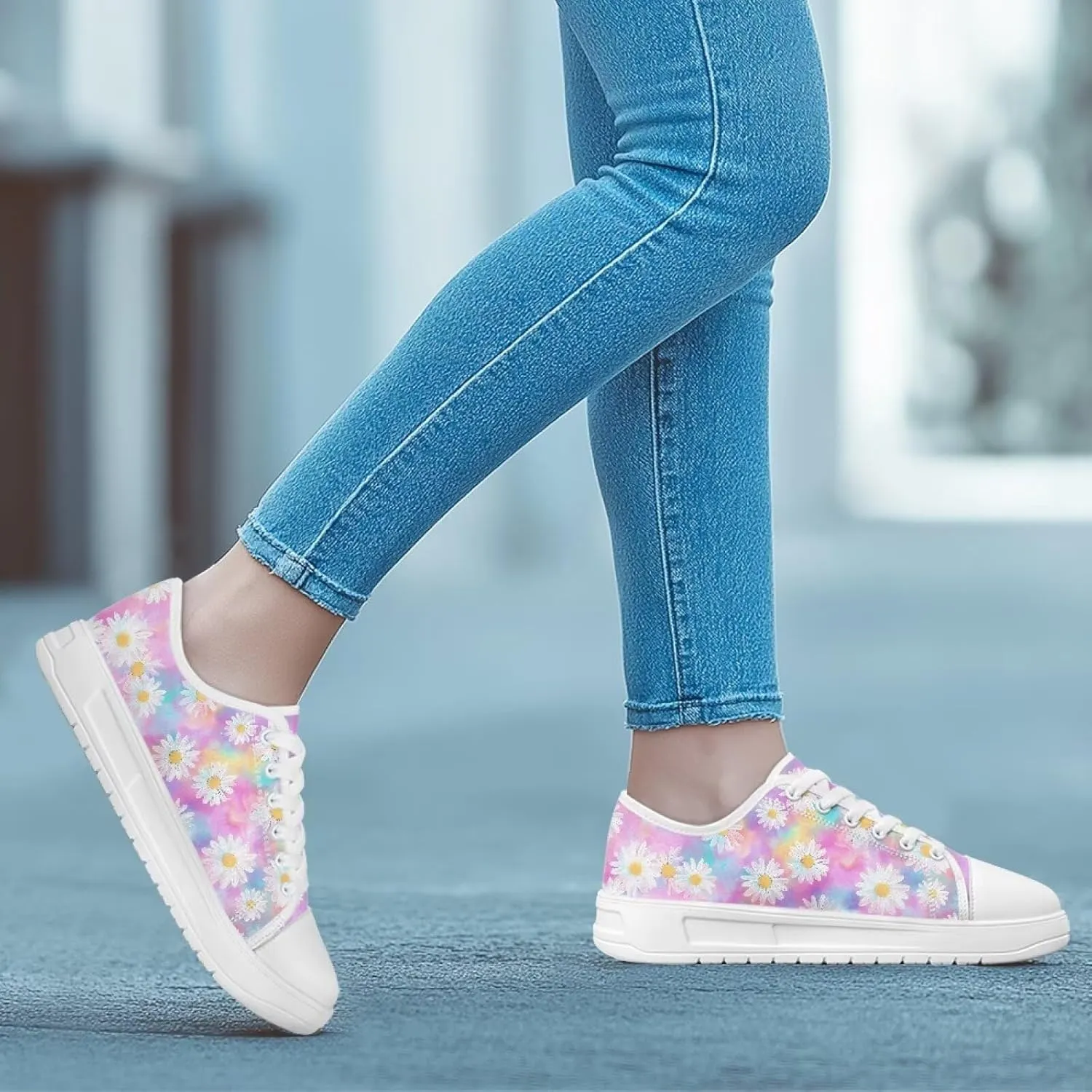 Sneakers for Women Memory Foam Spring Shoes for Women Footwear Slip-On Canvas Shoes Non Slip Fashion 5.5-13.5