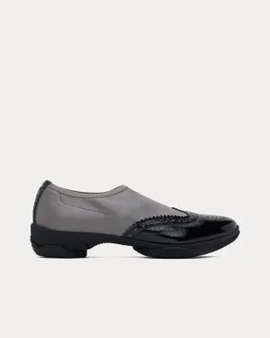 Sonia Brogues Smoke / Pitch Black Slip Ons