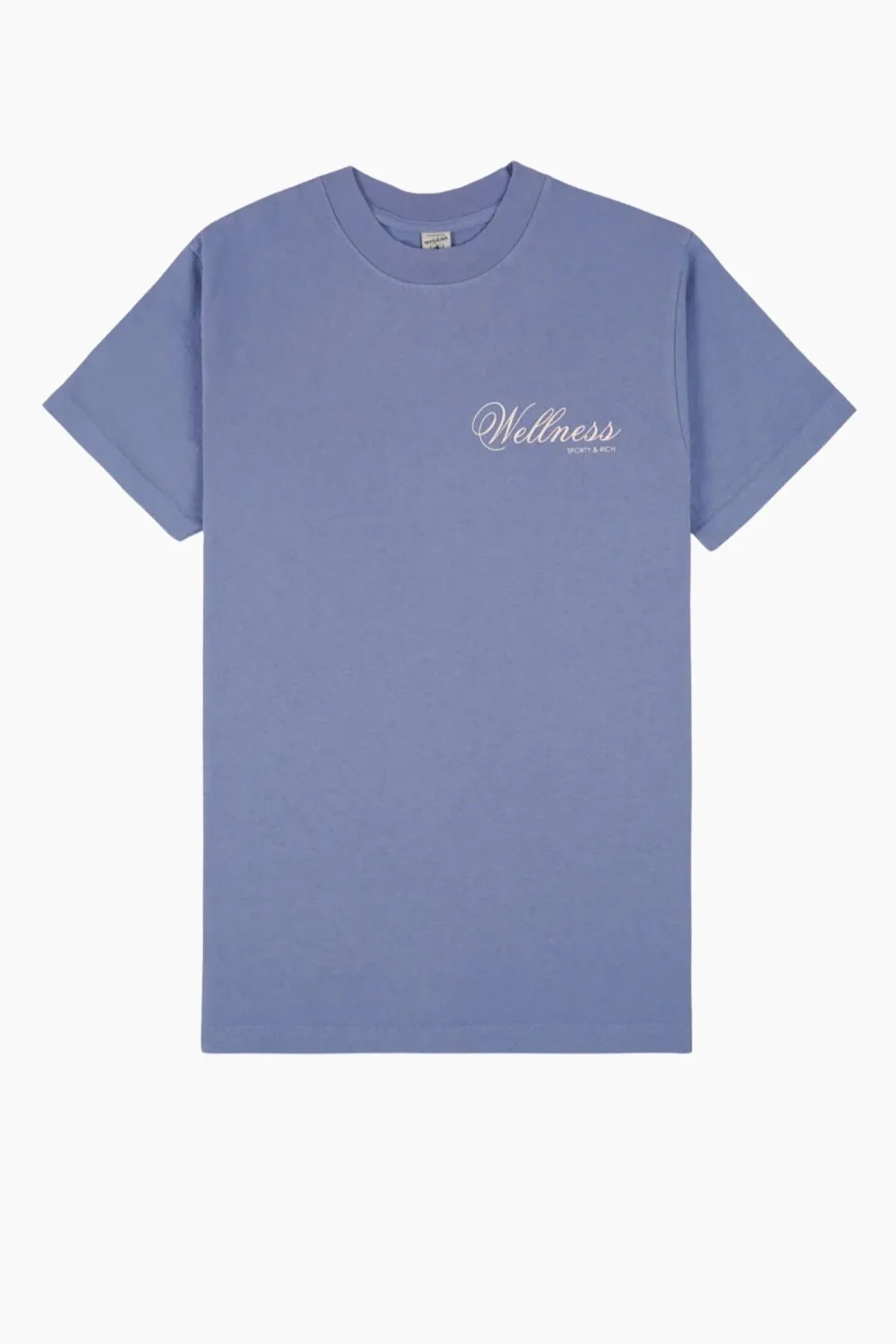 Sporty & Rich Carlyle T-Shirt - Colony Blue/ Cream