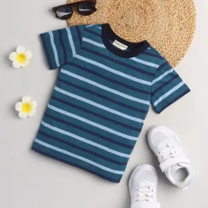 Striped Printed Tshirt - Blue