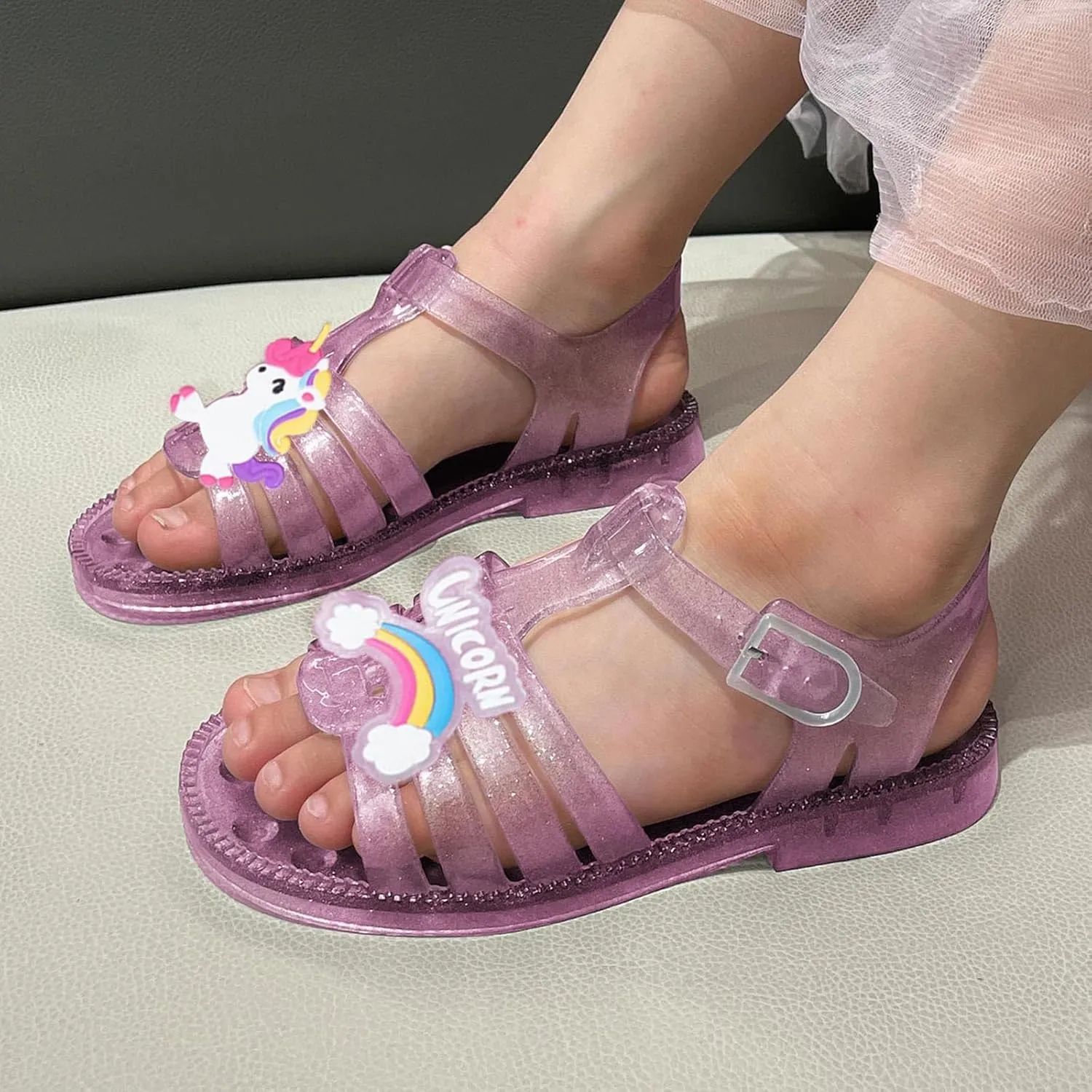 Summer Girls Sandals Jelly Cloth Flower Fashion Children Open Toe Beach Shoes Cute Sandals for Girls for Girl