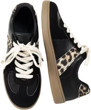 Tennis Shoes for Women & Girls Anti Slip Running Shoes Retro Leather Skateboarding Sneakers - Lightweight & Comfortable